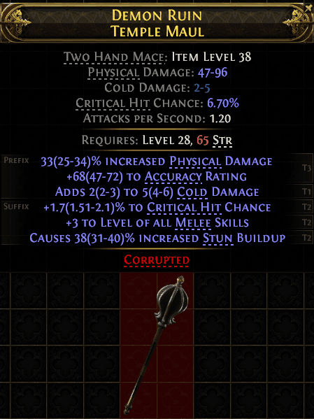 Demon Ruin Two Hand Mace