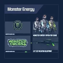 Monster Energy Code 6 of 6 (1 time per account) Tokens