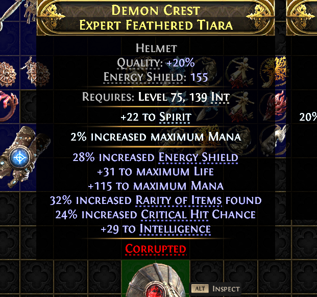 DEMON CREST EXPERT FEATHERED TIARA