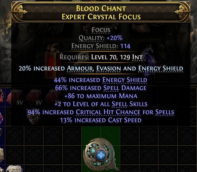 BLOOD CHANT EXPERT CRYSTAL FOCUS