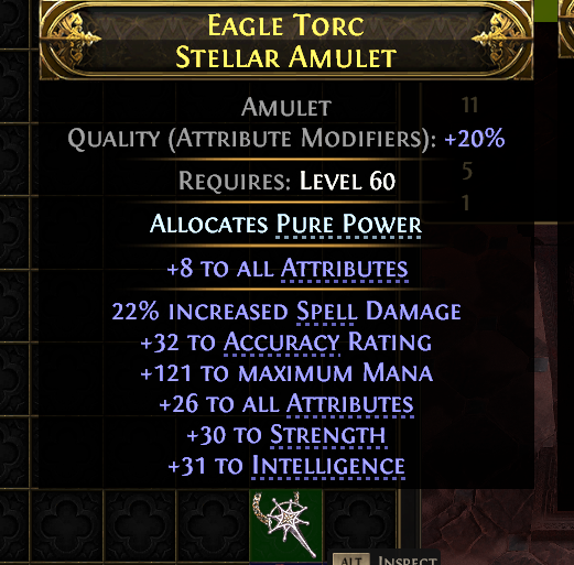 EAGLE TORC STELLAR AMULET