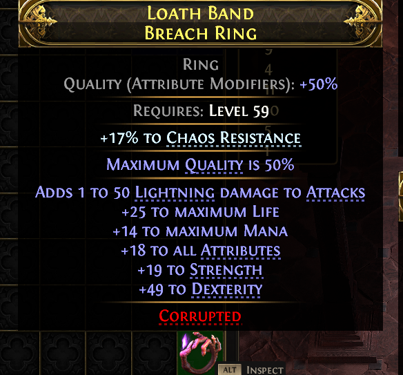 LOATH BAND BREACH RING