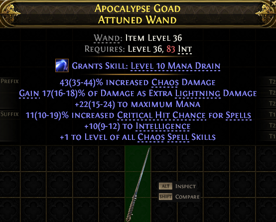 APOCALYPSE GOAD ATTUNED WAND