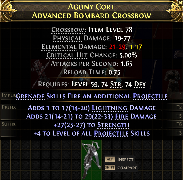 AGONY CORE ADVANCED BOMBARD CROSSBOW