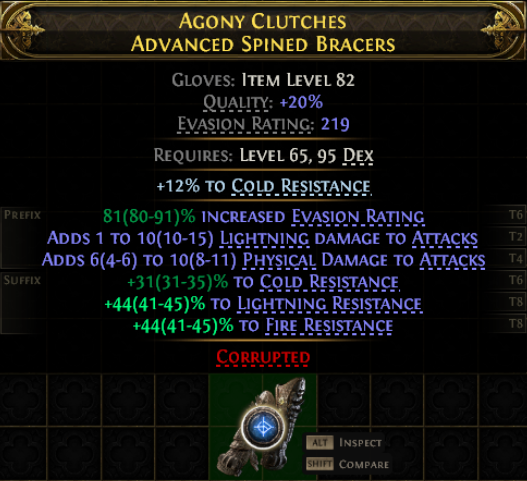 AGONY CLUTCHES ADVANCED SPINED BRACERS