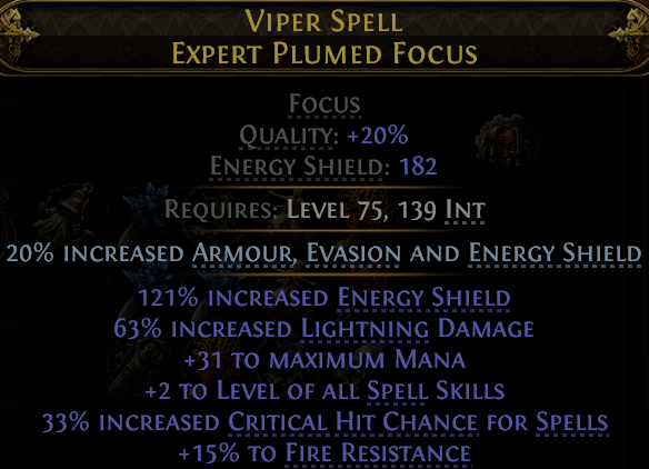 VIPER SPELL EXPERT PLUMED FOCUS