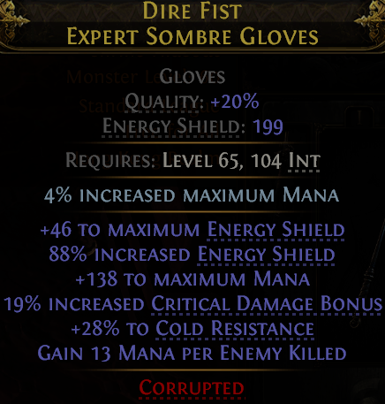 DIRE FIST EXPERT SOMBRE GLOVES