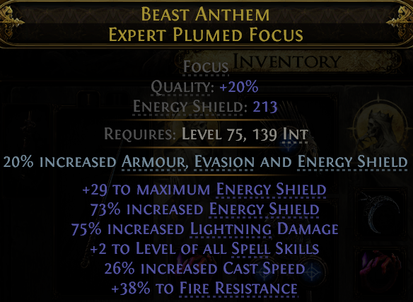 BEAST ANTHEM EXPERT PLUMED FOCUS