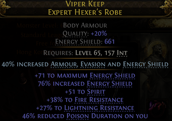 VIPER KEEP EXPERT HEXER’S ROBE